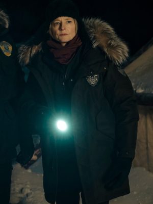 True Detective 2024 Jodie Foster Black Hooded Fur Jacket