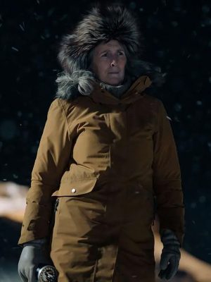 True Detective Fiona Shaw Brown Parka Hooded Jacket