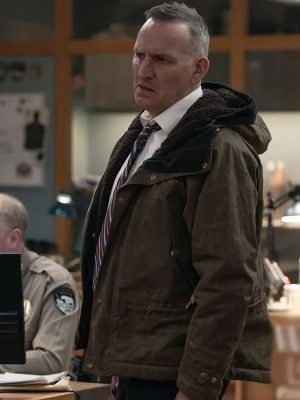 True Detective Night Country 2024 Christopher Eccleston Shearling Hooded Jacket