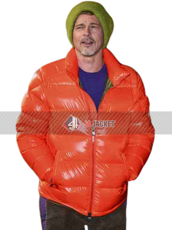 Wolves 2024 Brad Pitt Orange Puffer Jacket