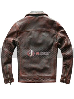 Tyler Distressed Vintage Brown Leather Jacket Mens