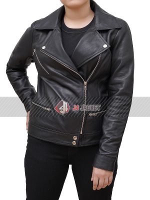 Women Casual Black Leather Jacket