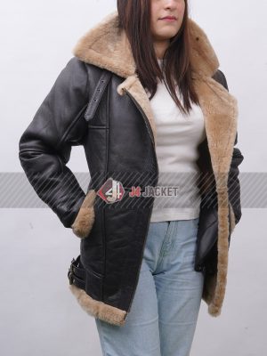 B3 Winter Leather Jacket For Women