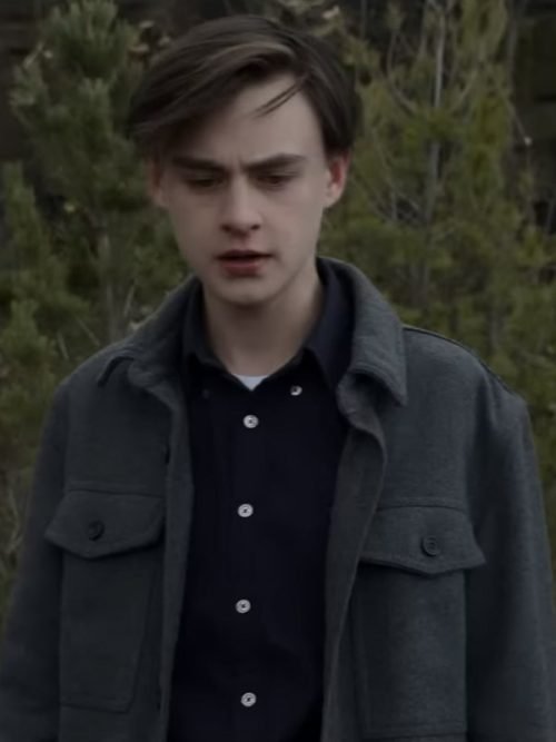 Jaeden Martell Mr. Harrigan's Phone Grey Wool Jacket