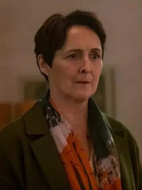 Killing Eve Fiona Shaw Green Wool Coat