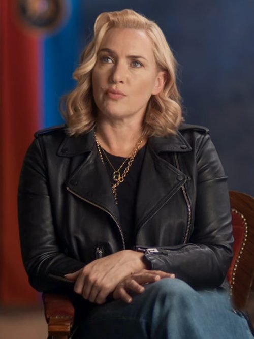 Kate Winslet The Regime 2024 Black Leather Jacket