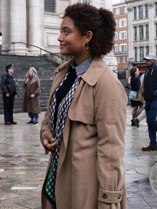 Kiersey Clemons The Flash Brown Cotton Coat