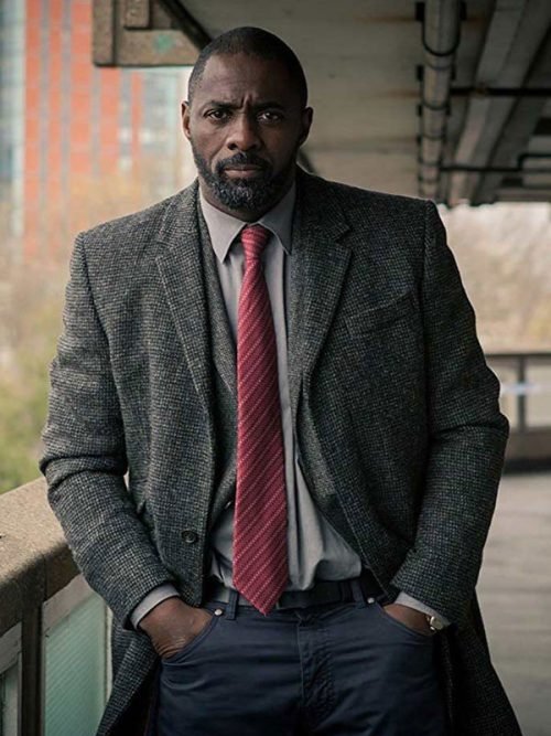 Idris Elba TV Series Luther Wool Trench Coat