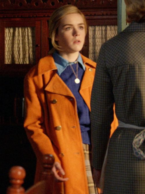 Mad Men Kiernan Shipka Orange Coat