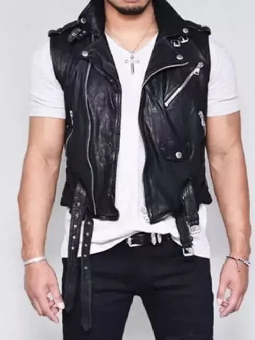 Men's Biker Leather Vest