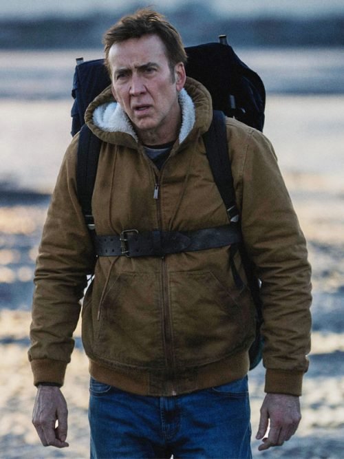 Nicolas Cage Arcadian 2024 Brown Hooded Jacket