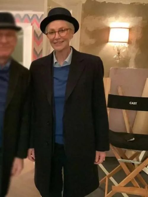 Jane Lynch Only Murders In The Building Black Trench Coat