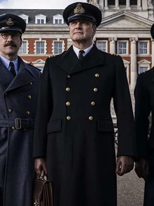 Matthew Macfadyen Operation Mincemeat Black Wool Coat