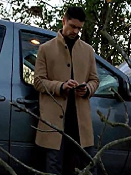 Movie Road Trip Romance Alden Brown Wool Coat