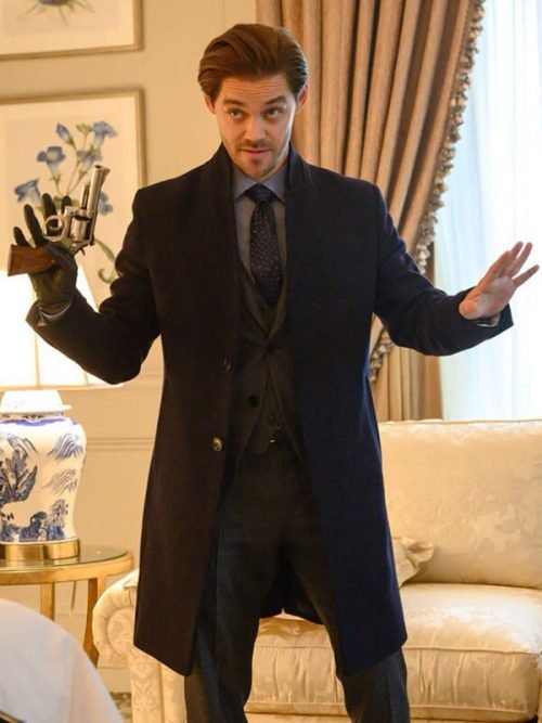 Malcolm Bright Tv Series Prodigal Son Tom Payne Black Wool Coat