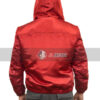 Eminem Houdini Song 2024 Red Hooded Jacket