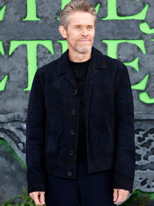 Beetlejuice 2 2024 Willem Dafoe Leather Jacket