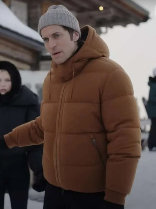 Emily in Paris S04 Gabriel Brown Puffer Jacket