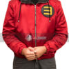 American Rapper Eminem Houdini Song Red Hooded Jacket