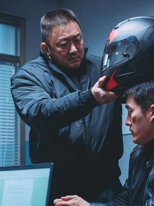 Ma Seok-do The Roundup Punishment Ma Dong-seok Bomber Black Jacket