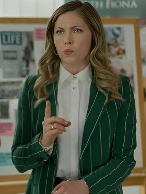 Pascale Hutton Nelly Knows Mysteries A Fatal Engagement Green Blazer Coat