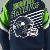 Vintage Seattle Seahawks Blue & Green Bomber Jacket