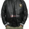 TV Series The Fall Guy 80’s Lee Majors Black Bomber Leather Jacket