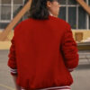 Marisa Davila Grease Rise of the Pink Ladies Red Bomber Jacket