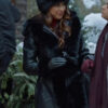 Holiday Crashers 2024 Daniella Monet Shearling Leather Coat
