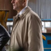 Mark Strong The Silent Hour 2024 Brown Cotton Coat
