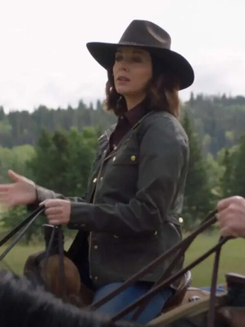 Michelle Morgan Heartland Series S17 Samantha Louise Fleming Green Cotton Jacket