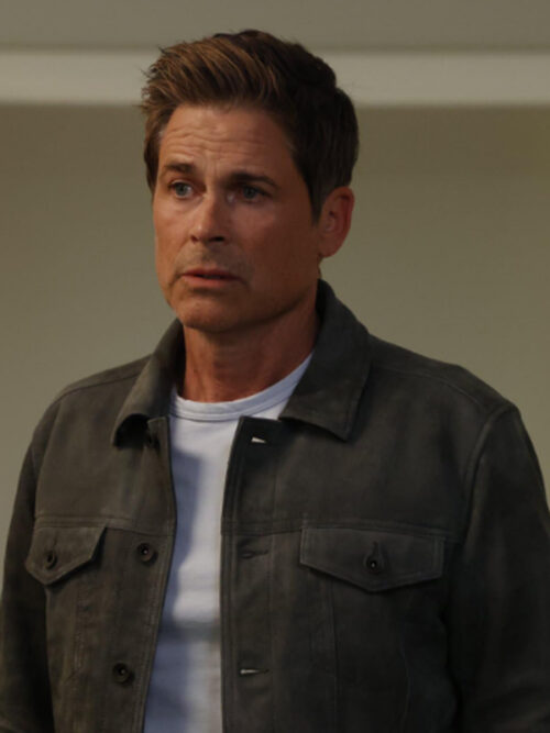 Rob Lowe 9-1-1 Lone Star Series Owen Strand Black Suede Leather Jacket