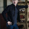 Sam Trammell 72 Hours Movie Sebastian James Black Leather Jacket