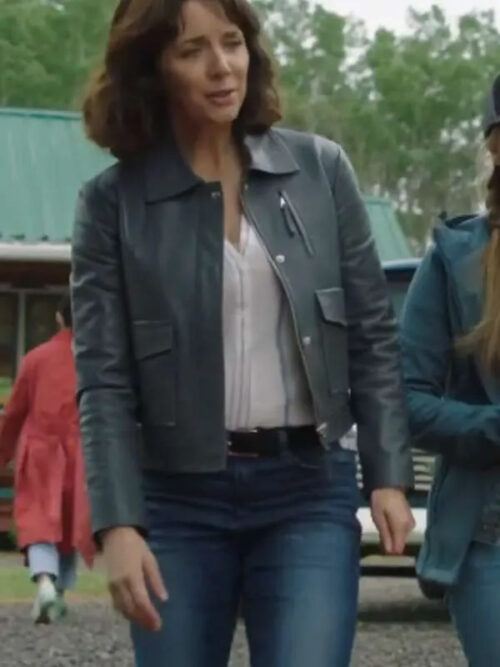Samantha Lou Fleming Heartland Michelle Morgan Black Leather Jacket