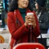 Scouting For Christmas Tamera Mowry-Housley Trench Coat