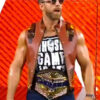 WWE SmackDown LA Knight Wrestler Brown and Black Vest