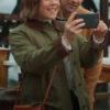 Blind Date Book Club Movie 2024 Meg Tompkins Green Cotton Jacket
