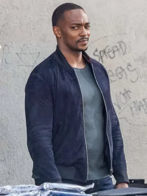 Captain America Brave New World Anthony Mackie Blue Jacket