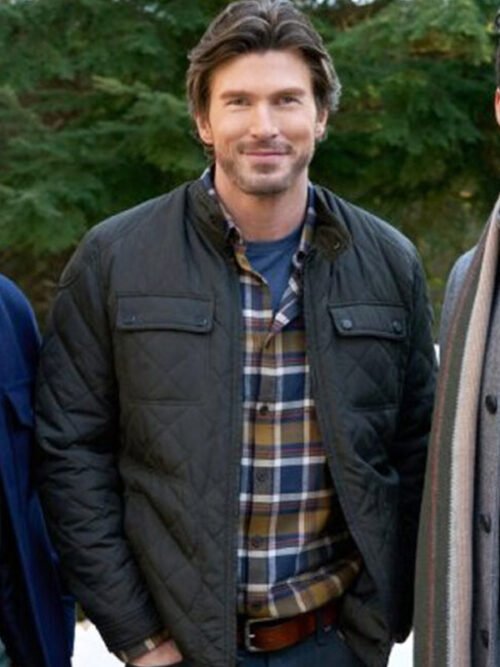 Christopher Russell Santa Tell Me Black Quilted Jacket