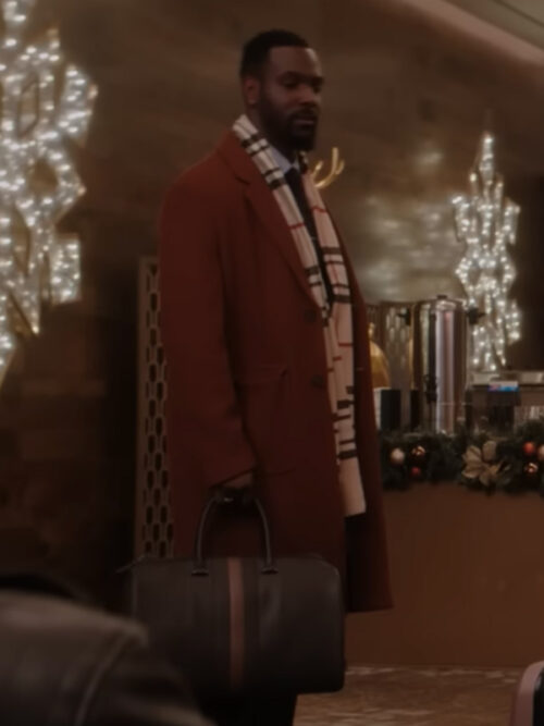 Meet Me Next Christmas Kofi Siriboe Brown Coat
