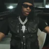 Lil Baby New Album 5AM Black Leather Vest