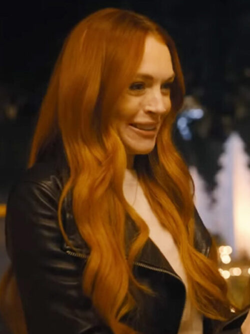 Lindsay Lohan Our Little Secret 2024 Leather Jacket