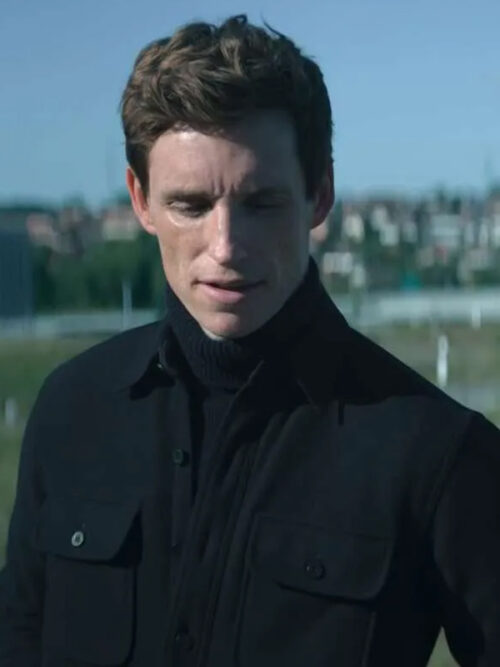 Eddie Redmayne The Day of the Jackal 2024 Black Jacket