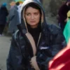 Eve Hewson Bad Sisters Camo Long Coat