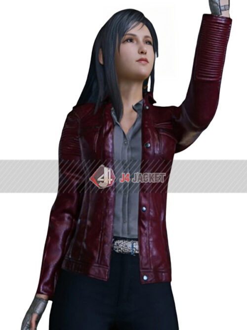 Tifa Lockhart Final Fantasy VII Advent Children Red Leather Jacket