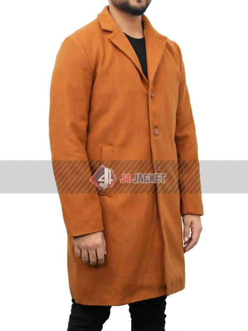 Romario Simpson Granite Harbour Brown Wool Coat