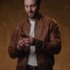 IMDb Interviews Aaron Taylor-Johnson Brown Leather Jacket