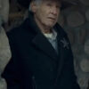 TV Series 1923 Harrison Ford Black Wool Peacoat
