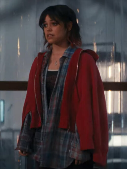Death of a Unicorn Jenna Ortega Red Jacket