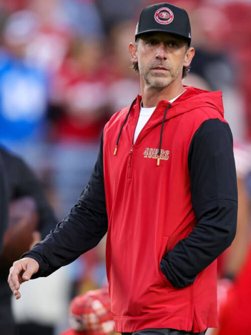 San Francisco 49ers Kyle Shanahan Red and Black Hoodie